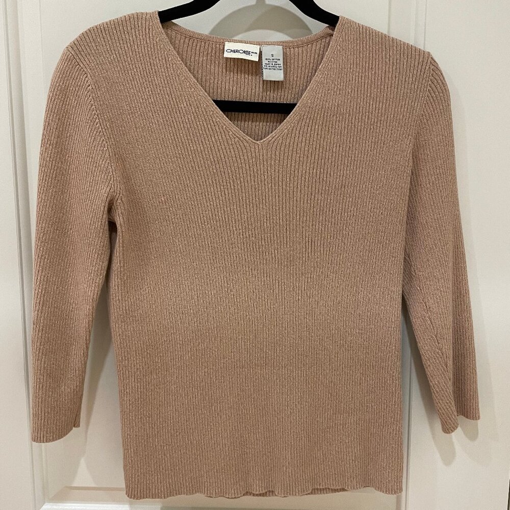 Cherokee Beige Knit Top